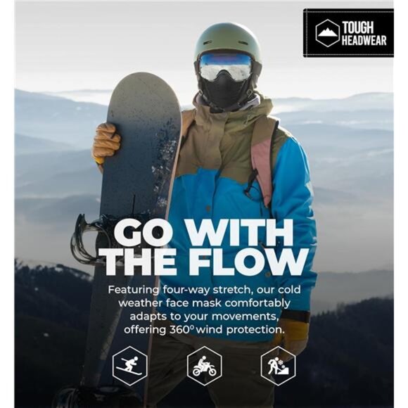 Balaclava Ski Mask - Thermal Face Mask Cold Weather Motorcycle Gear - Picture 5 of 7